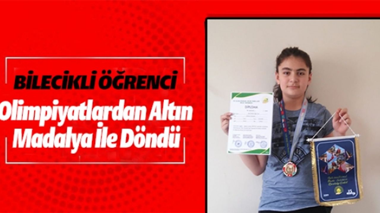 BİLECİKLİ ÖĞRENCİDEN ULUSLARARASI BİLİM TEMELLİ BİLİM OLİMPİYATLARINDA BÜYÜK BAŞARI