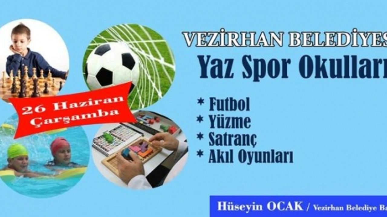 VEZİRHAN’DA YAZ SPOR KURSLARI BAŞLIYOR