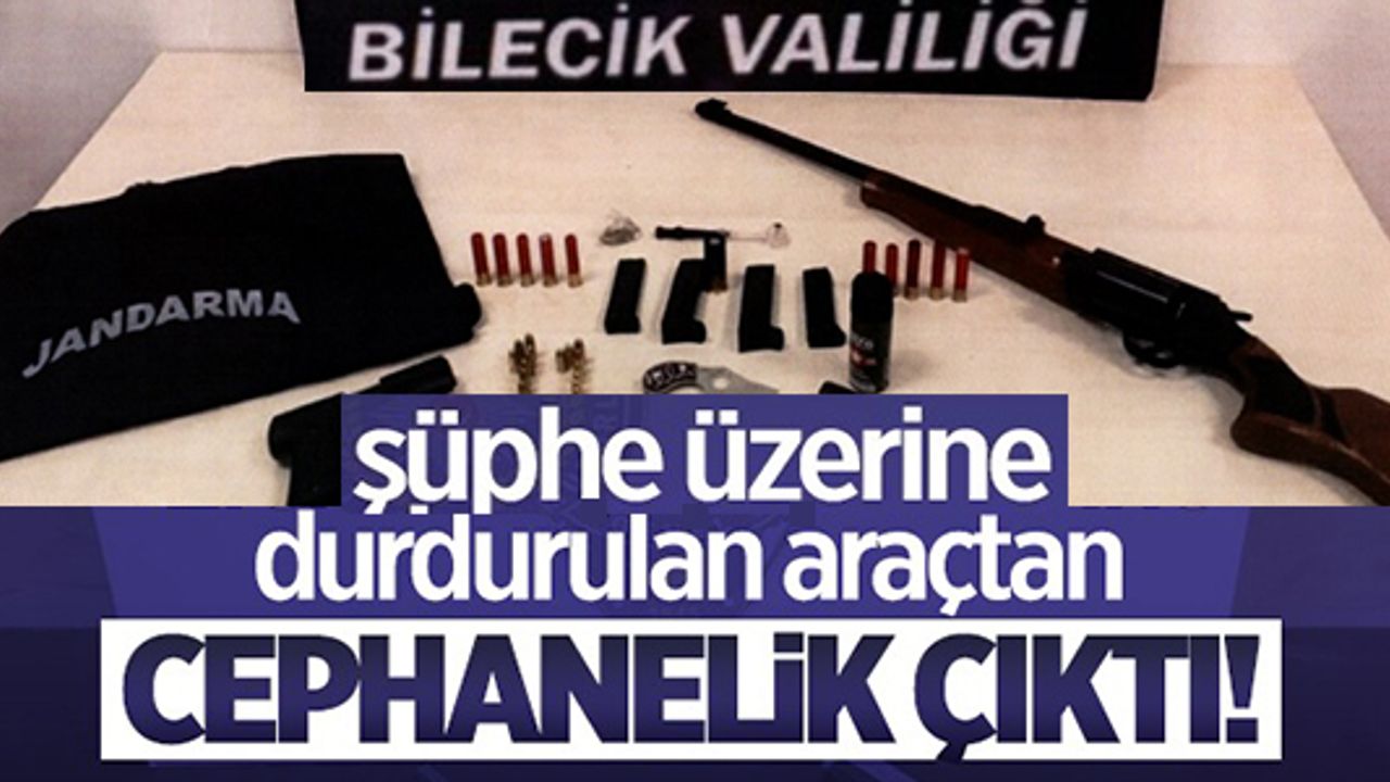 ŞÜPHE ÜZERİNE DURULAN ARAÇTA CEPHANELİK ÇIKTI