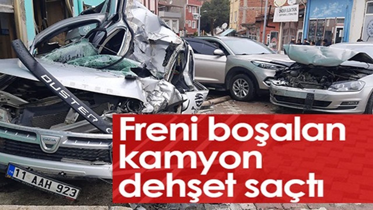 FRENİ BOŞALAN KAMYON 3 ARAÇ BİÇTİ