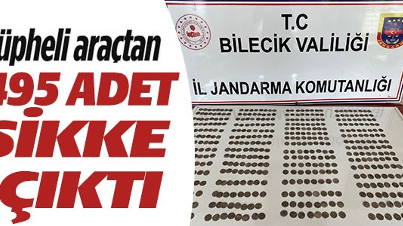 ŞÜPHELİ ARAÇTA 495 ADET SİKKE ELE GEÇİRİLDİ