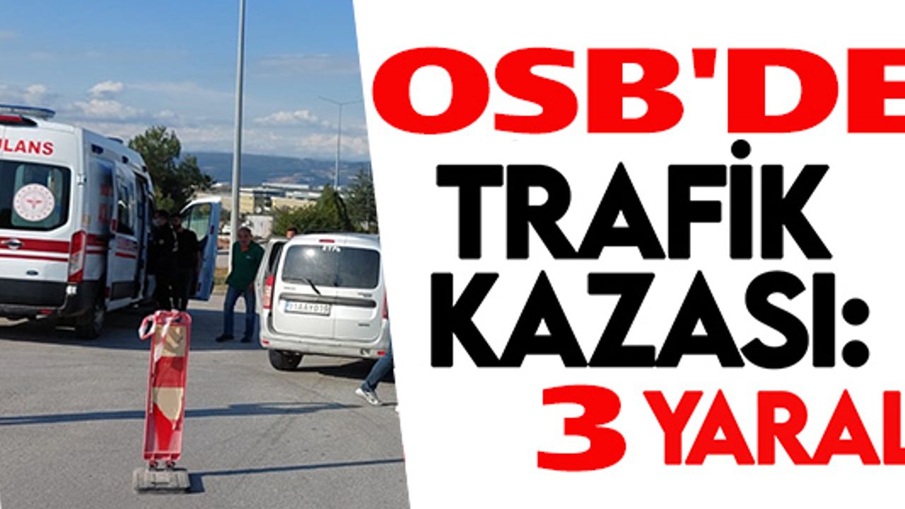 BİLECİK'TE YAŞANAN TRAFİK KAZASINDA 3 KİŞİ YARALANDI