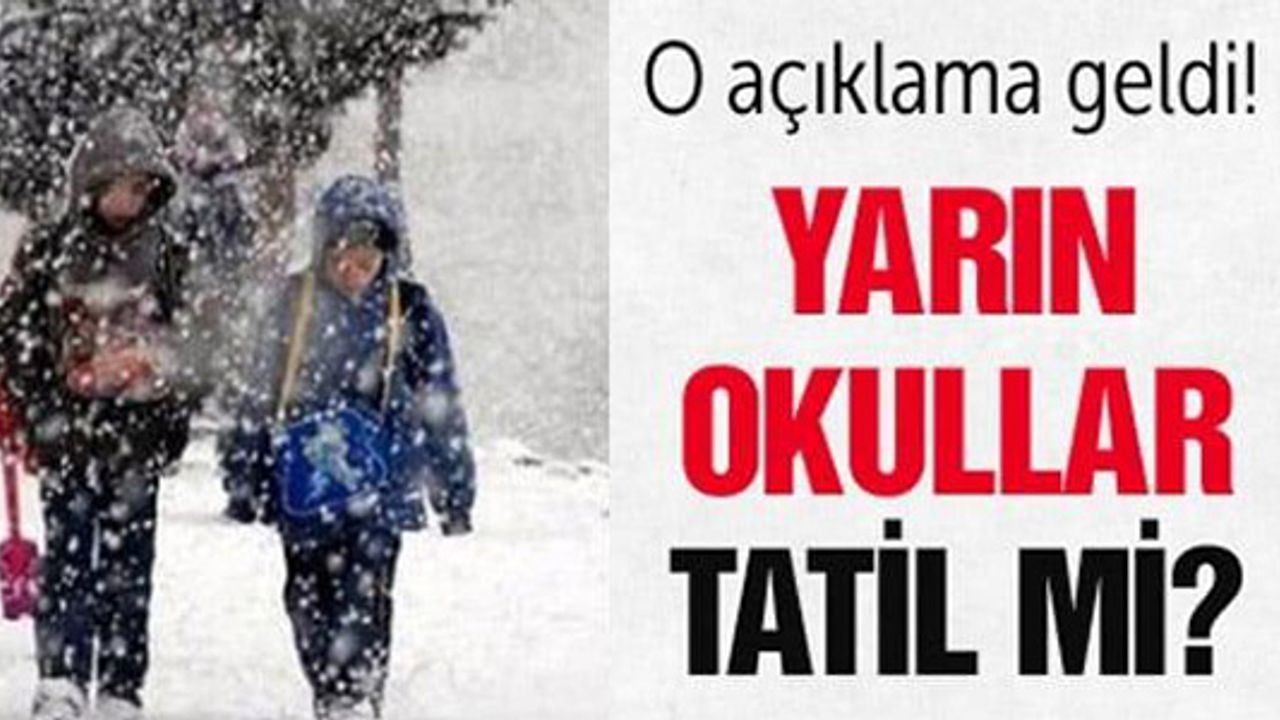 BİLECİK’TE OKULLAR 1 GÜN KAR TATİLİ