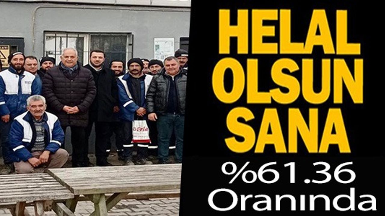 HELAL OLSUN SANA %61.36 ORANINDA