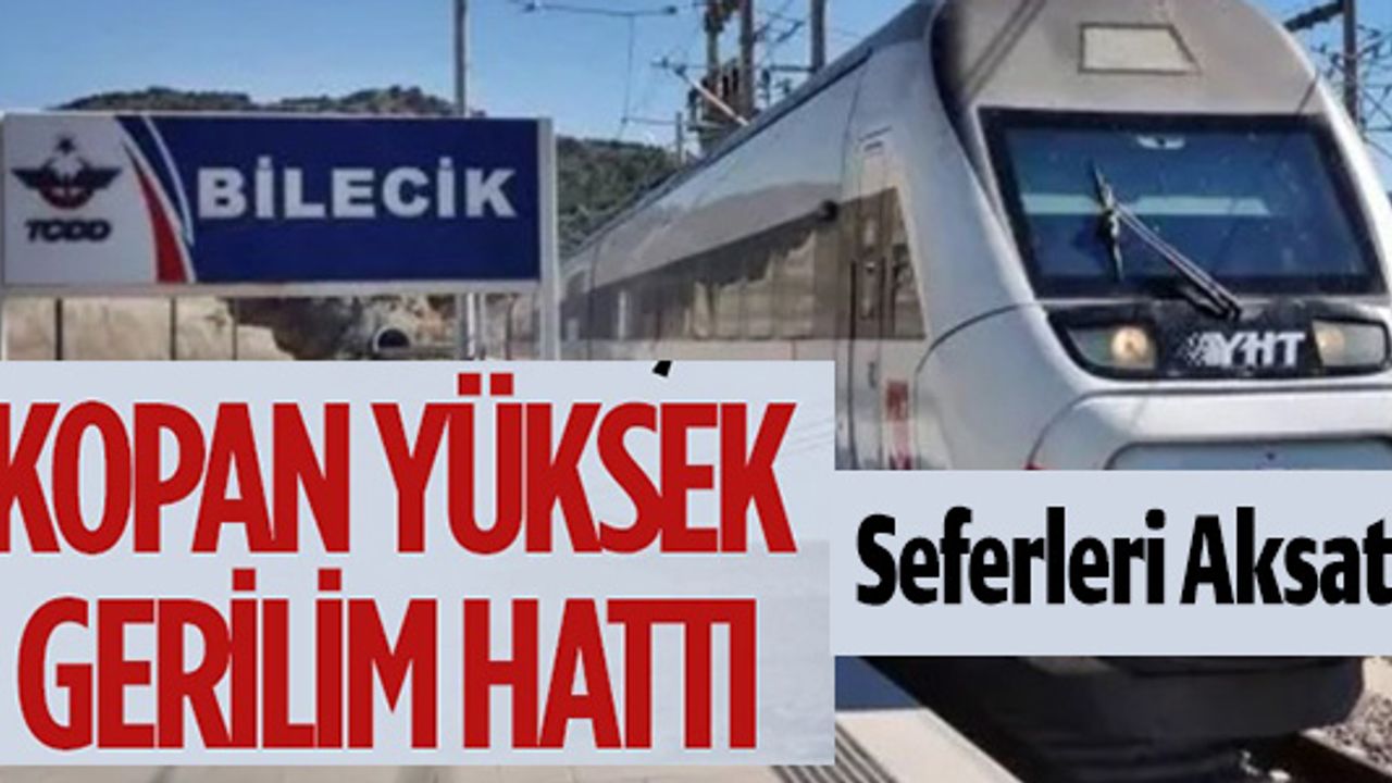YHT HATTINA YÜKSEK GERİLİM HATTI KOPTU, SEFERLER 2 SAAT AKSADI