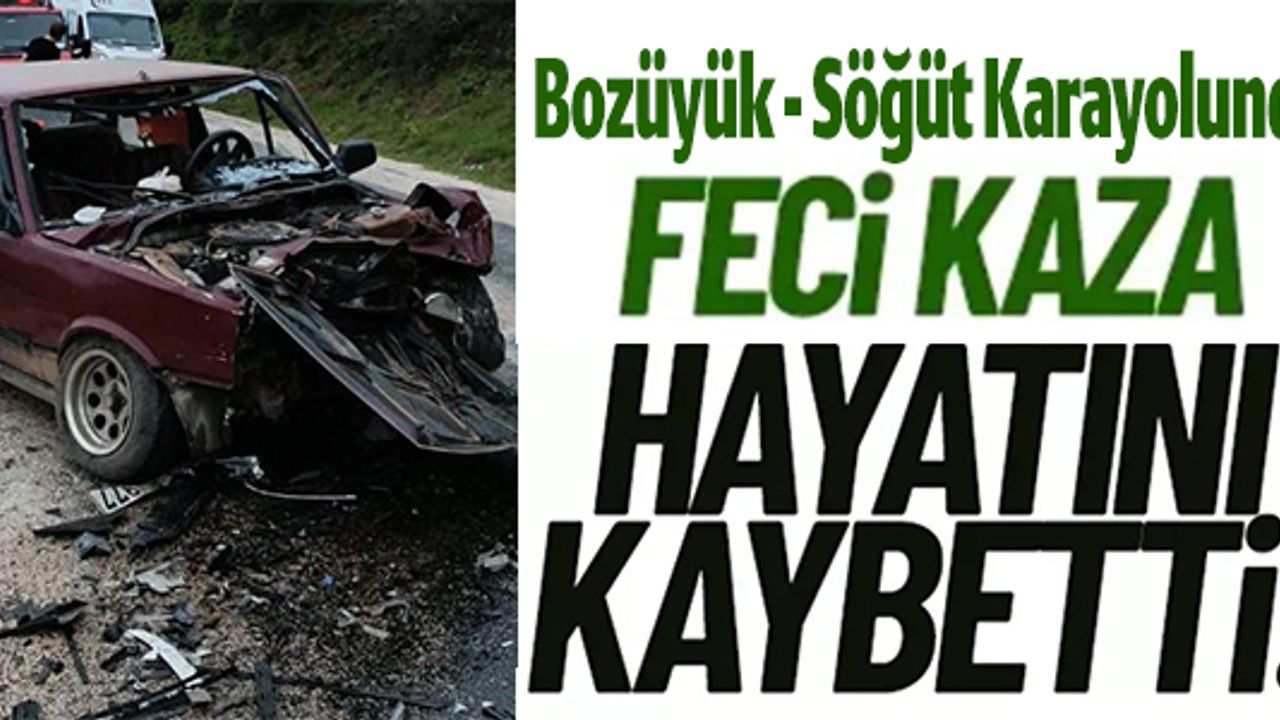 BİLECİK'TE İKİ OTOMOBİL KAFA KAFAYA ÇARPIŞTI, 1 KİŞİ HAYATINI KAYBETTİ