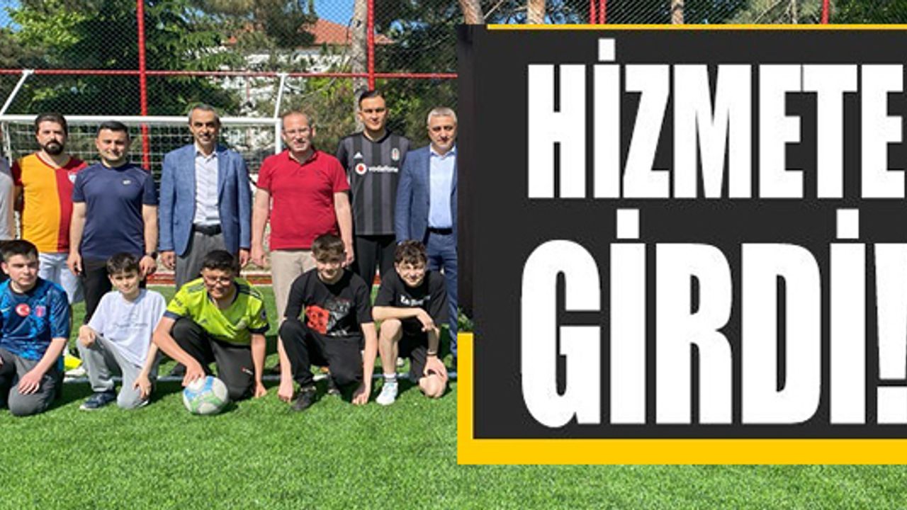 SENTETİK ÇİM HALI SAHA HİZMETE GİRDİ