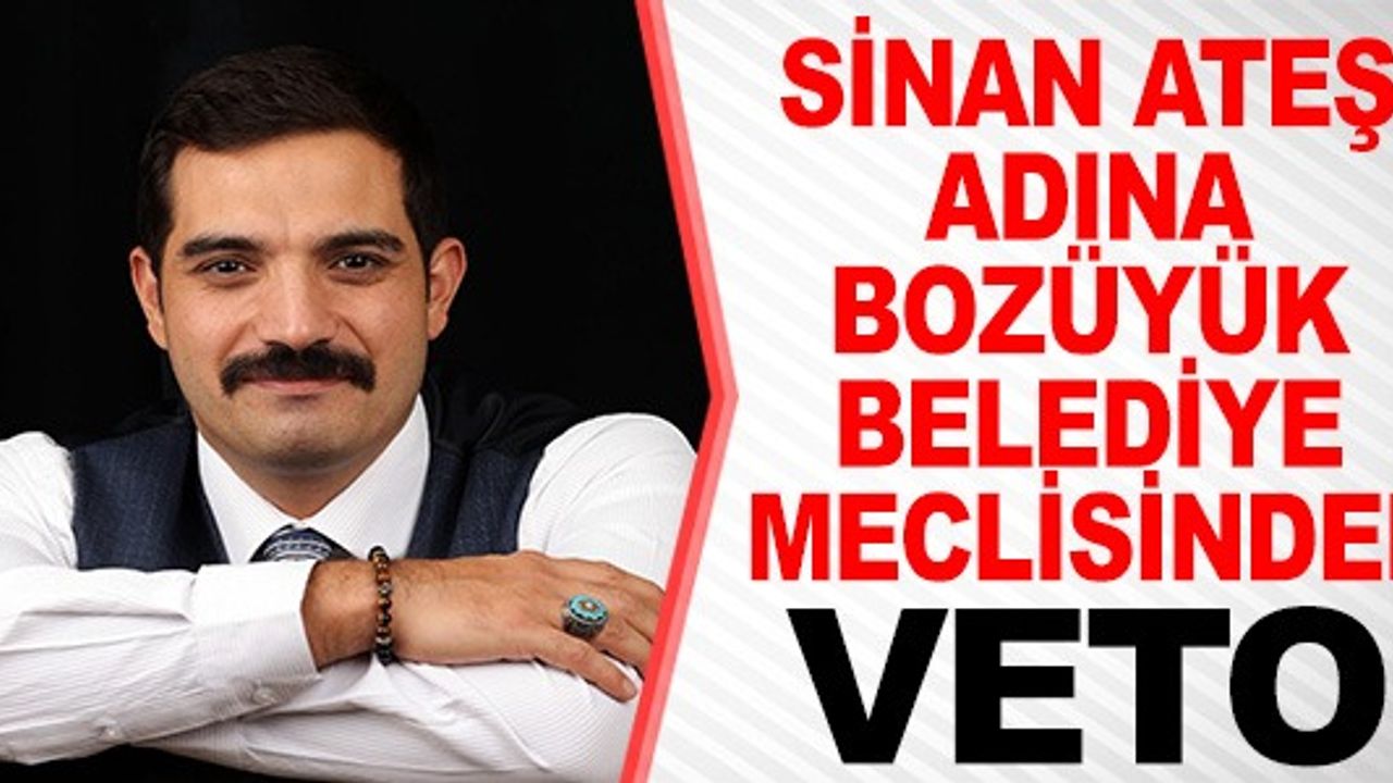 SİNAN ATEŞ ADINA BOZÜYÜK BELEDİYE MECLİSİNDEN VETO