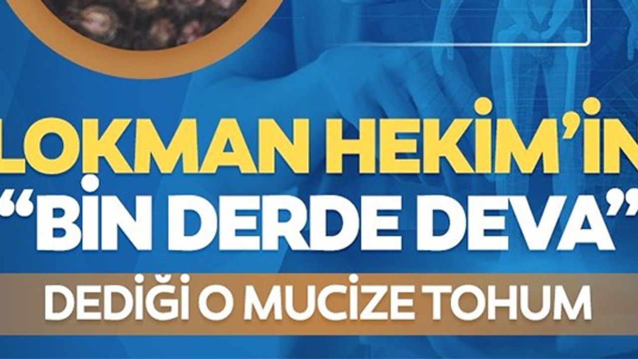 LOKMAN HEKİM'İN ''BİN DERDE BİN DEVA'' DEDİĞİ O MUCİZE TOHUM