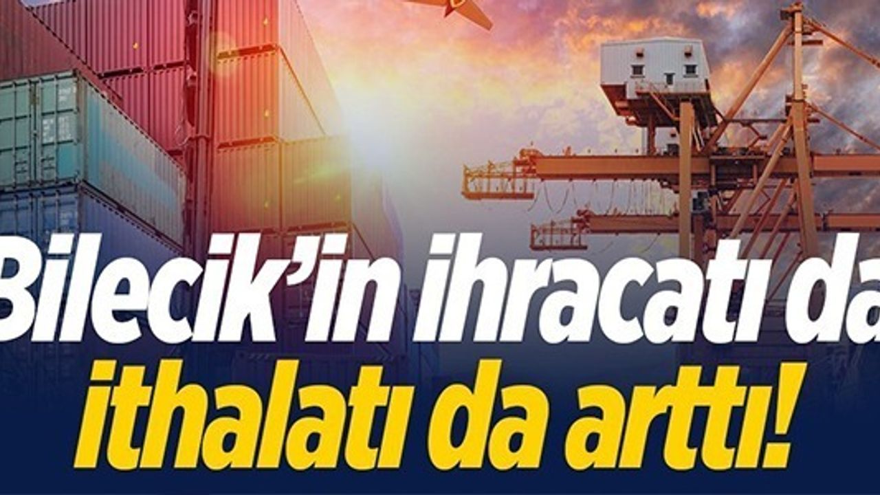 BİLECİK'İN İHRACATI DA İTHALATI DA  ARTTI!