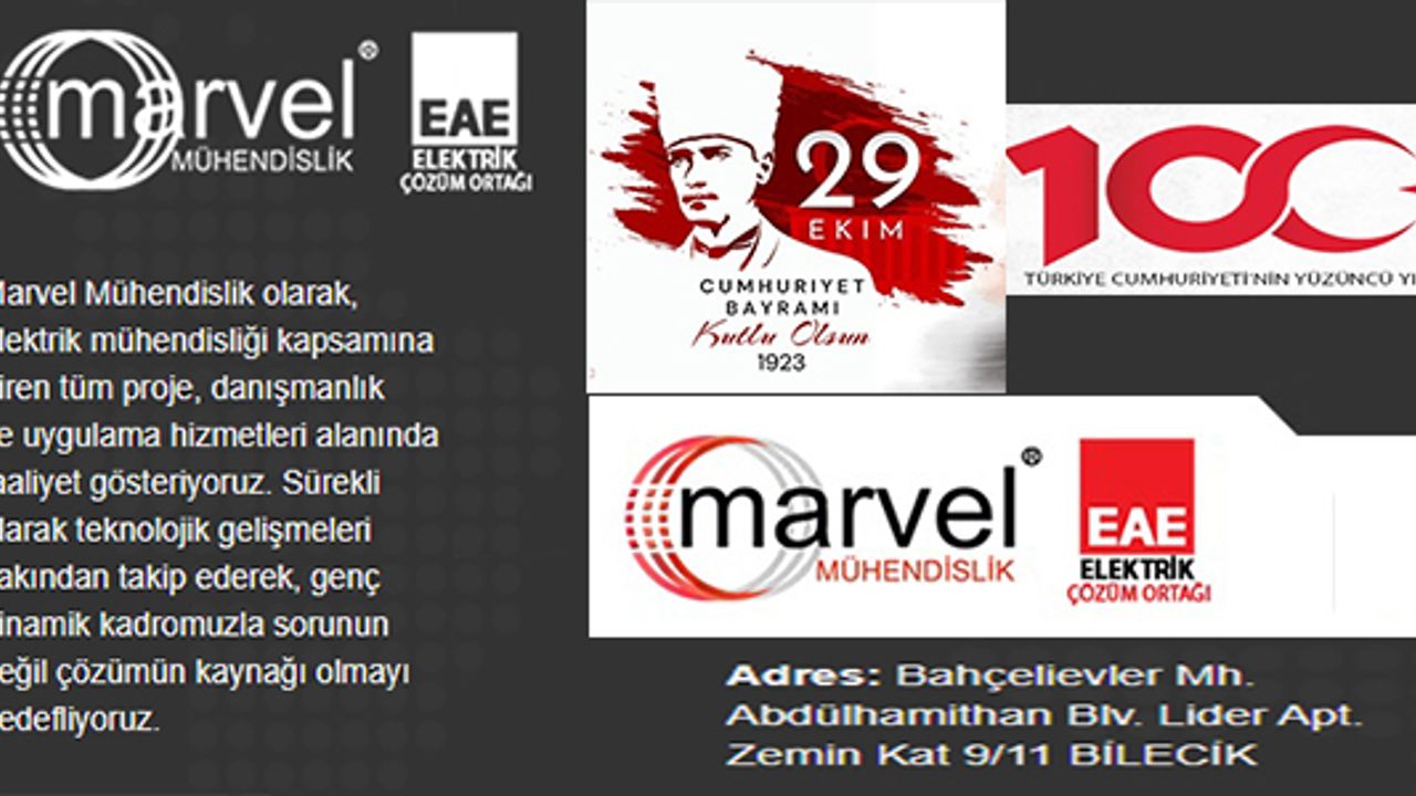 29 EKİM CUMHURİYET BAYRAMIMIZIN 100. YILI KUTLU OLSUN!