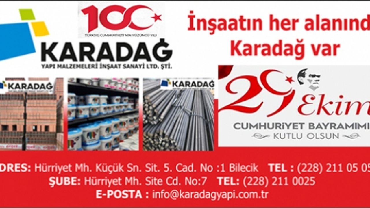 29 EKİM CUMHURİYET BAYRAMIMIZIN 100. YILI KUTLU OLSUN!