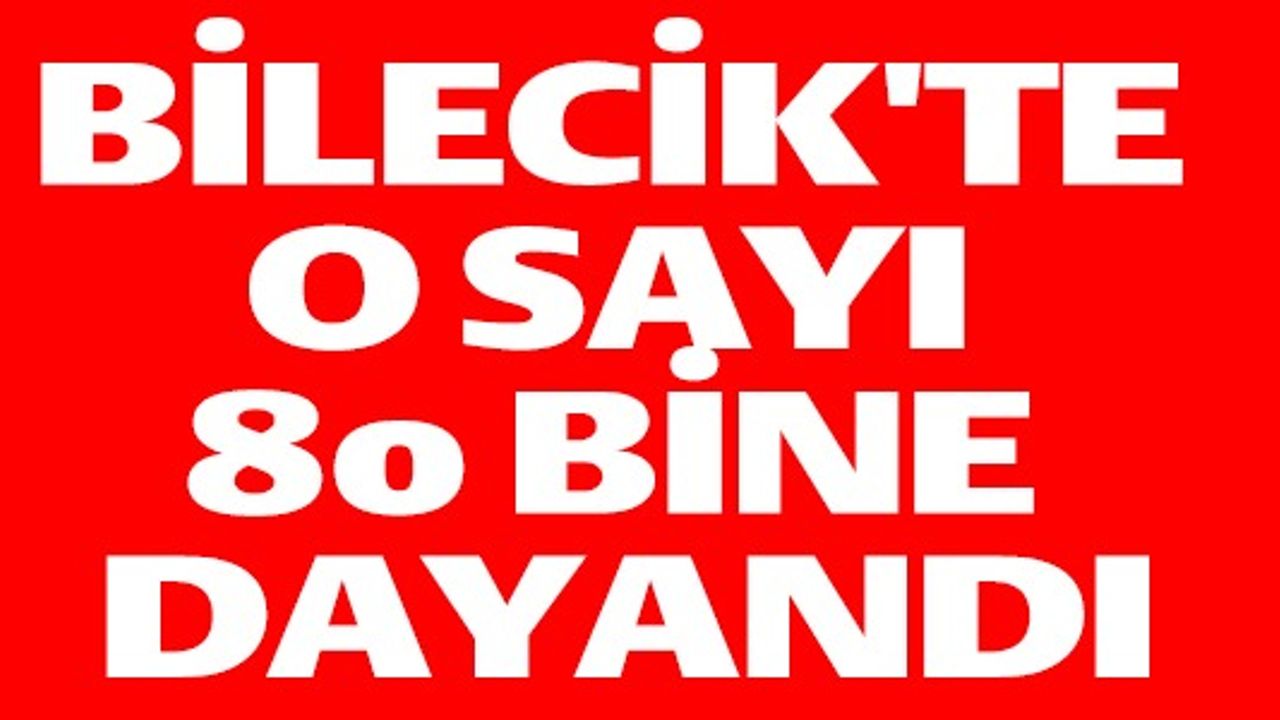 BİLECİK'TE O SAYI 80 BİNE DAYANDI