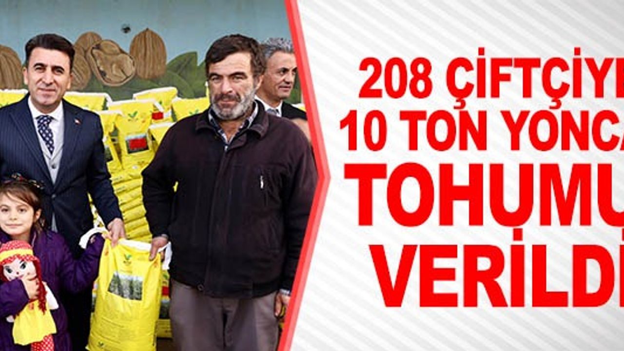 208 ÇİFTÇİYE 10 TON YONCA TOHUMU VERİLDİ