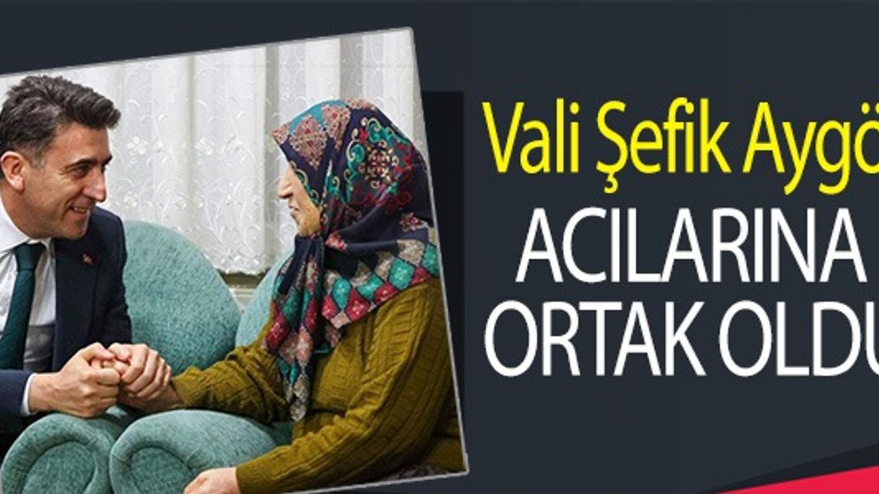 VALİ ŞEFİK AYGÖL ACILARINA ORTAK OLDU