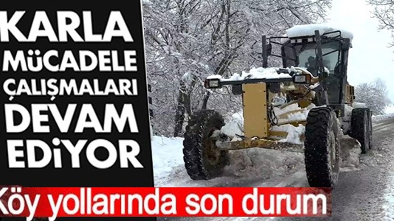 KARLA MÜCADELE ÇALIŞMALARI DEVAM EDİYOR