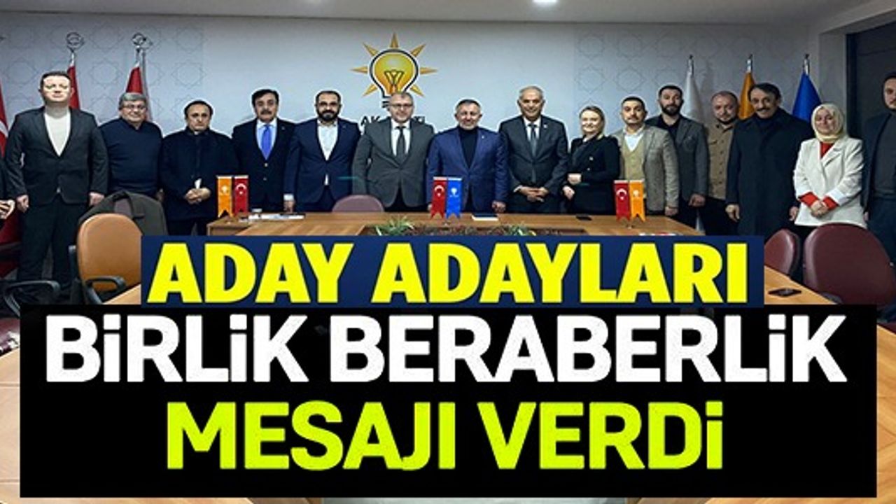 ADAY ADAYLARI BİRLİK VE BERABERLİK MESAJI VERDİ