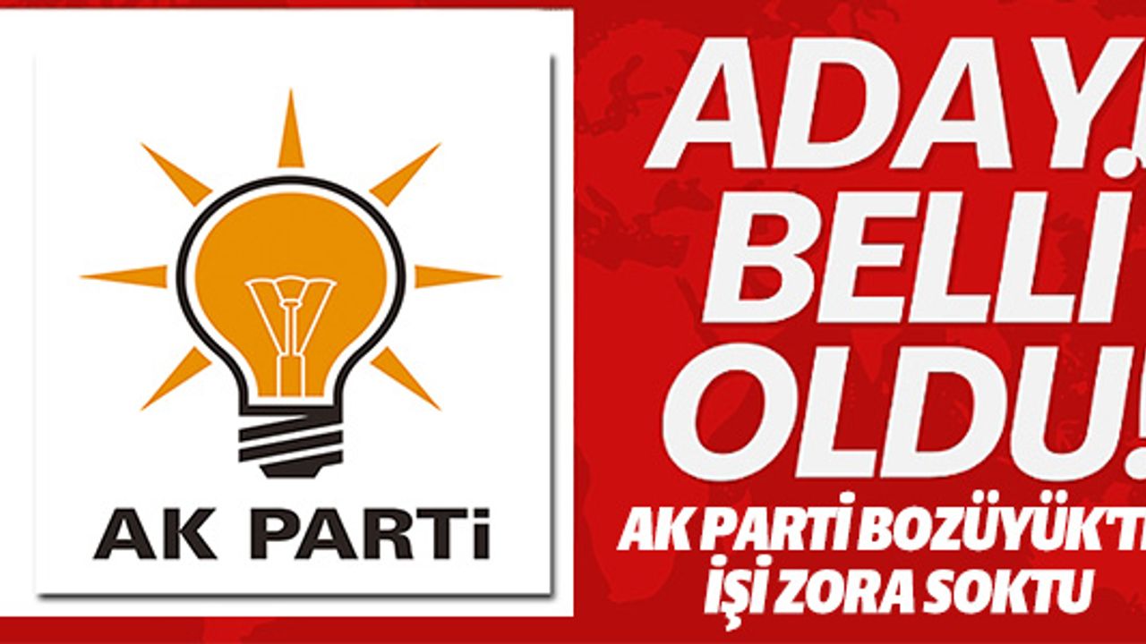 AK PARTİ BOZÜYÜK'TE İŞİ ZORA SOKTU