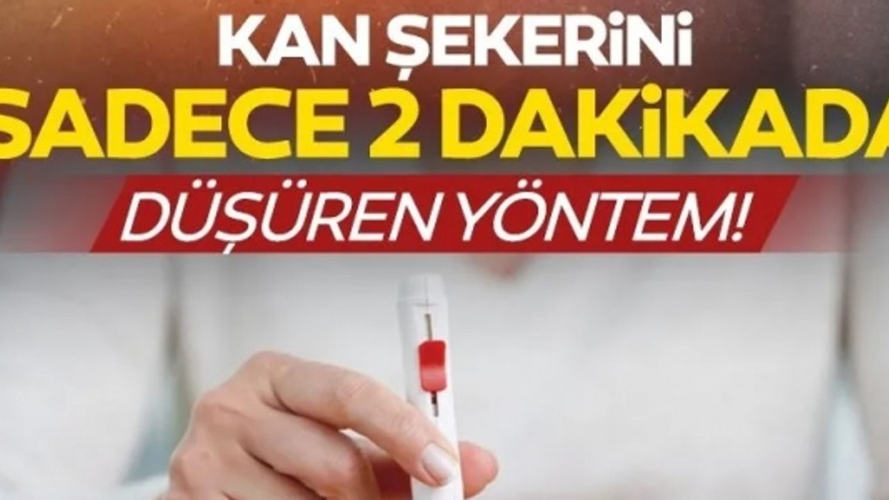 KAN ŞEKERİNİ SADECE 2 DAKİKADA DÜŞÜREN YÖNTEM!