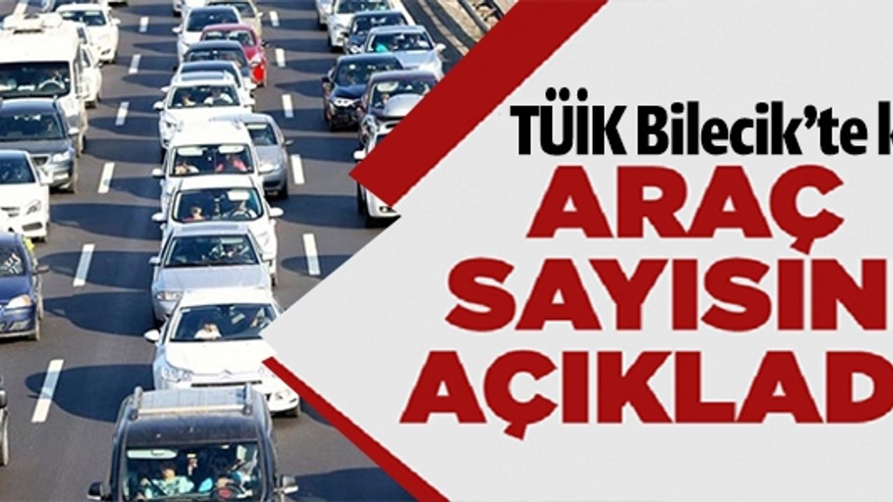 TÜİK BİLECİK'TE Kİ ARAÇ SAYISINI AÇIKLADI
