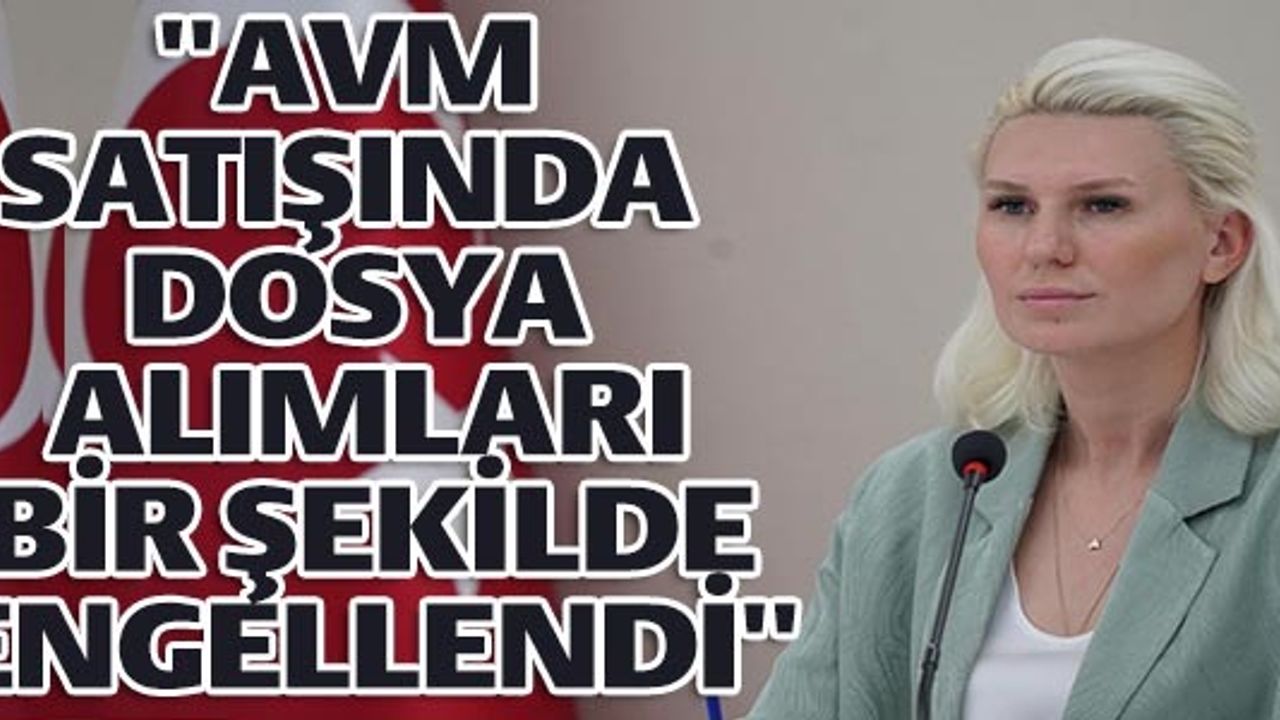 "AVM SATIŞINDA DOSYA ALIMLARI BİR ŞEKİLDE ENGELLENDİ"