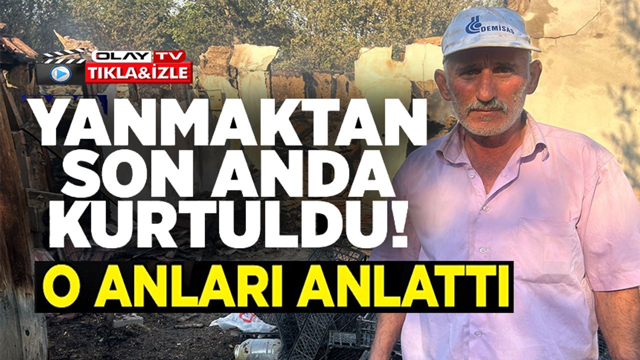 EVİNİ YANMAKTAN SU HORTUMU İLE KURTARDI