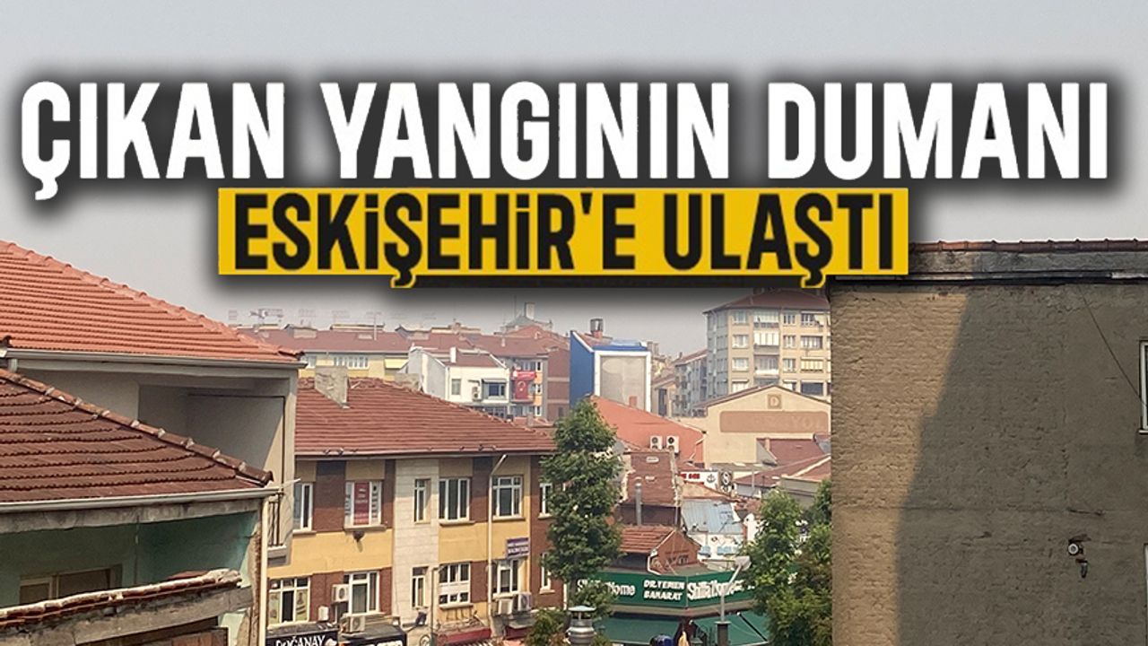 BİLECİK'TE SÜREN YANGININ DUMANI ESKİŞEHİR'E ULAŞTI