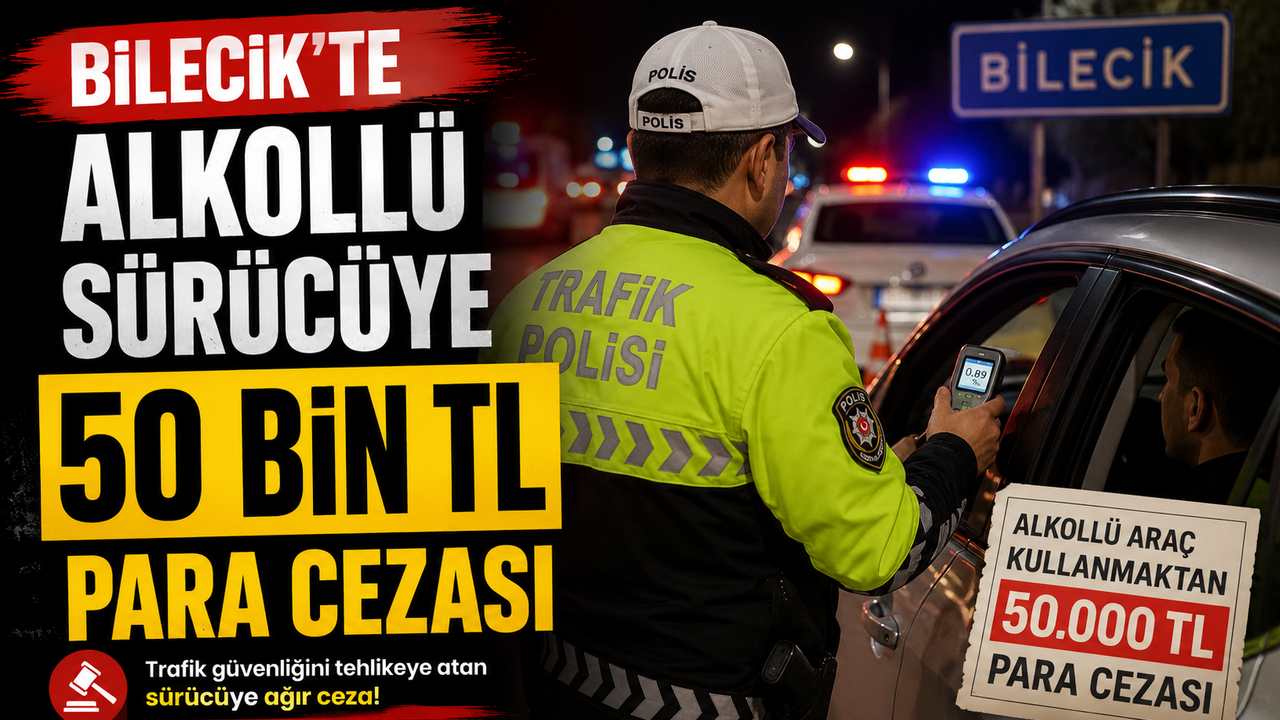 ALKOLLÜ SÜRÜCÜYE 50 BİN TL PARA CEZASI