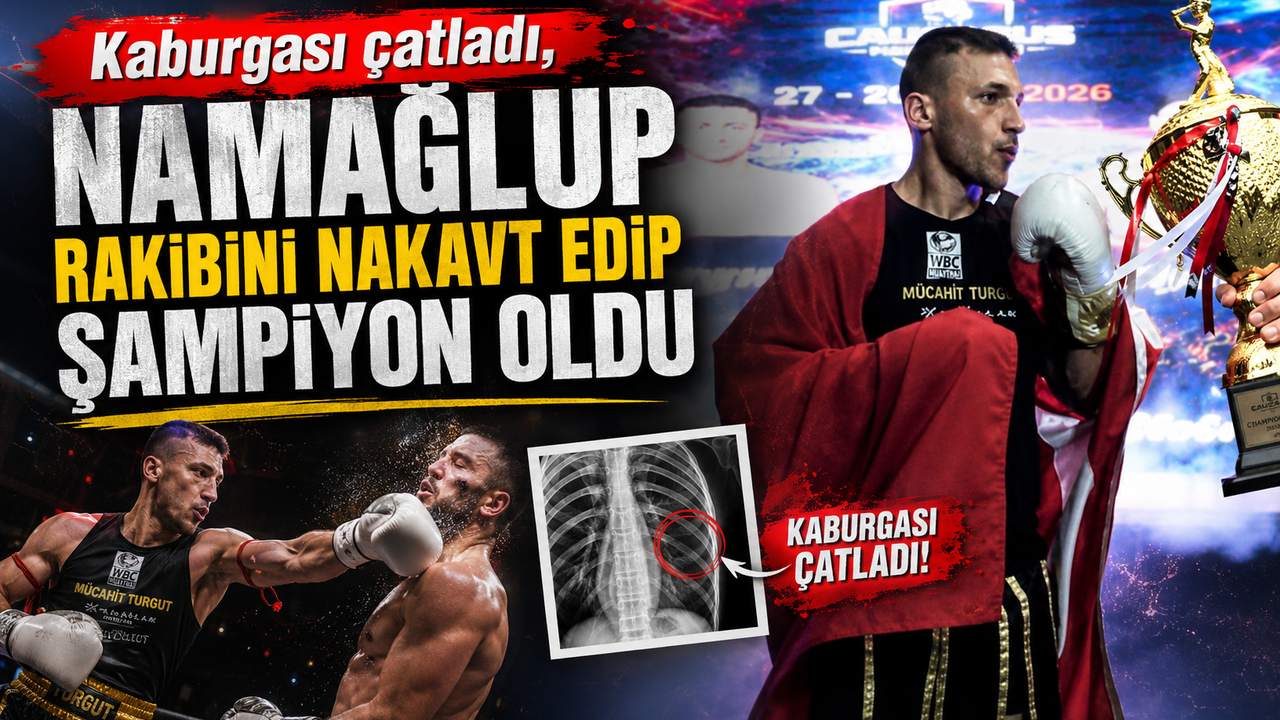 KABURGASI ÇATLADI, NAMAĞLUP RAKİBİNİ NAKAVT EDİP ŞAMPİYON OLDU