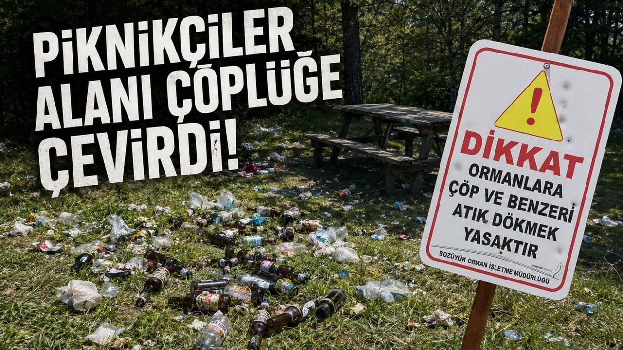 PİKNİKÇİLER ALANI ÇÖPLÜĞE ÇEVİRDİ: DOĞA VE KAMU MALI ZARAR GÖRDÜ