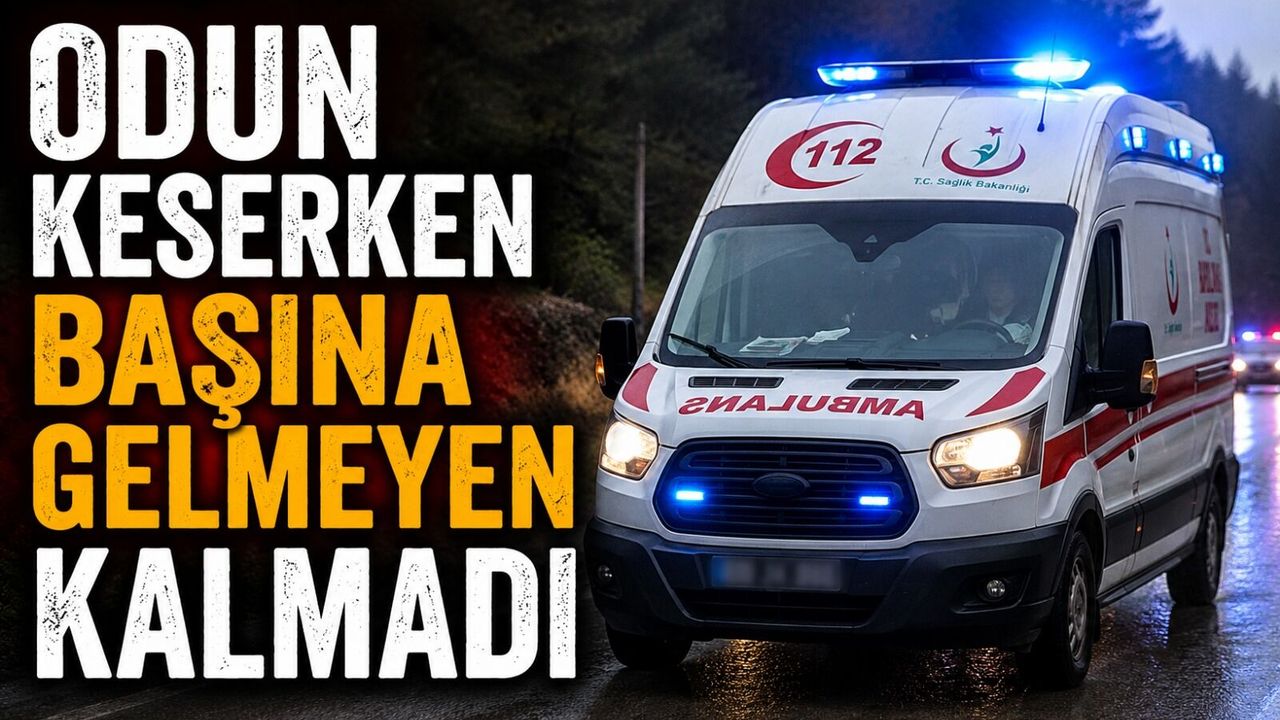 ODUN KESERKEN DÜŞEN ADAM YARALANDI
