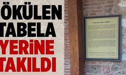 SÖKÜLEN TABELA YERİNE TAKILDI