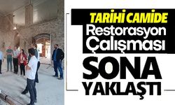 TARİHİ CAMİDE RESTORASYON ÇALIŞMASI SONA YAKLAŞTI
