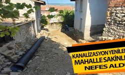 KANALİZASYON YENİLENDİ MAHALLE SAKİNLERİ NEFES ALDI