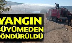 YANGIN BÜYÜMEDEN SÖNDÜRÜLDÜ