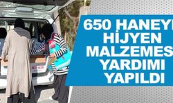 650 HANEYE HİJYEN MALZEMESİ YARDIMI YAPILDI