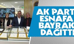 AK PARTİ ESNAFA BAYRAK DAĞITTI