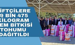 ÇİFTÇİLERE 9 BİN 475 KİLOGRAM YEM BİTKİSİ TOHUMU DAĞITILDI