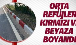 ORTA REFÜJLER KIRMIZI VE BEYAZA BOYANDI