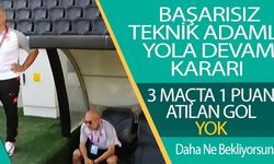 BAŞARISIZ TEKNİK ADAMLA YOLA DEVAM KARARI