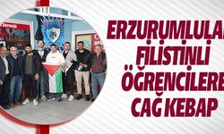 ERZURUMLULAR FİLİSTİNLİ ÖĞRENCİLERE CAĞ KEBAP