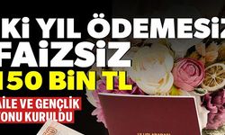 İKİ YIL ÖDEMESİZ FAİZSİZ 150 BİN TL