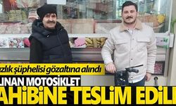 ÇALINAN MOTOSİKLET SAHİBİNE TESLİM EDİLDİ