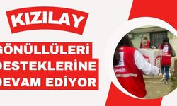 KIZILAY GÖNÜLLÜLERİ DESTEKLERİNE DEVAM EDİYOR