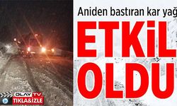 ANİDEN BASTIRAN KAR YAĞIŞI ETKİLİ OLDU!