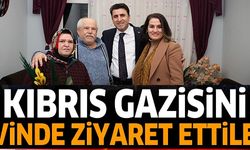 KIBRIS GAZİSİNİ EVİNDE ZİYARET ETTİLER