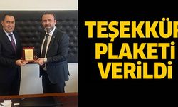 TEŞEKKÜR PLAKETİ VERİLDİ