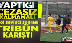 GOL SONRASI TRİBÜN KARIŞTI