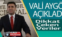 VALİ AYGÖL VERİLERİ AÇIKLADI