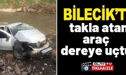 TAKLA ATAN ARAÇ DEREYE UÇTU!